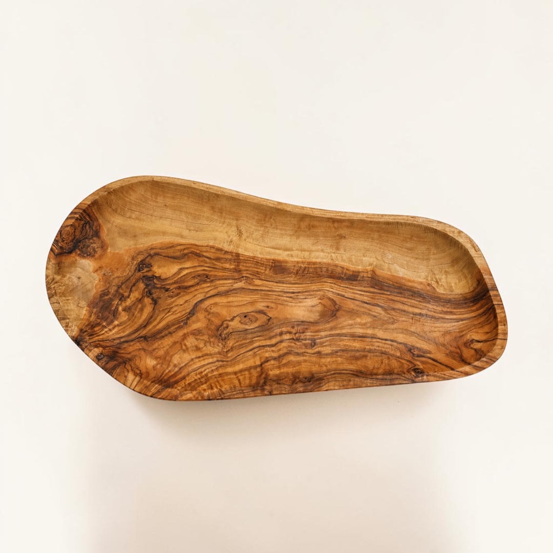 Plat de service en bois d’olivier