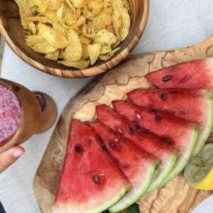 Pièce Olea en bois d’olivier partagée sur Instagram